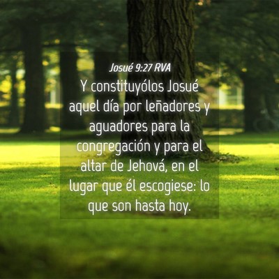 Picture 04 - Josué 9:27 RVA - Y constituyólos Josué aquel día por leñadores - Bible Verse Picture