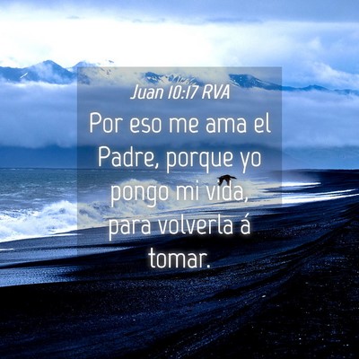 Picture 04 - Juan 10:17 RVA - Por eso me ama el Padre, porque yo pongo mi vida, - Bible Verse Picture