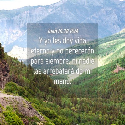 Picture 04 - Juan 10:28 RVA - Y yo les doy vida eterna y no perecerán para - Bible Verse Picture