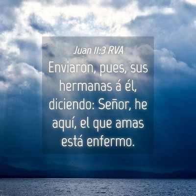 Picture 04 - Juan 11:3 RVA - Enviaron, pues, sus hermanas á él, diciendo: - Bible Verse Picture
