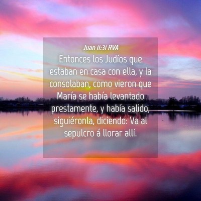 Picture 04 - Juan 11:31 RVA - Entonces los Judíos que estaban en casa con - Bible Verse Picture