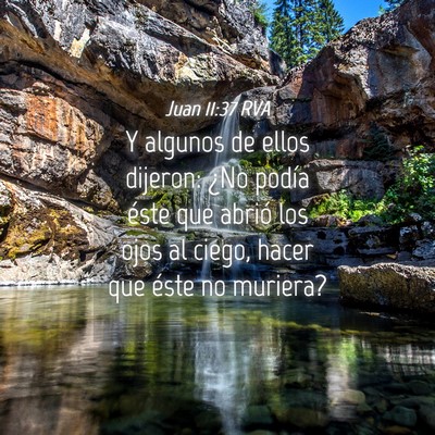 Picture 04 - Juan 11:37 RVA - Y algunos de ellos dijeron: ¿No podía éste que - Bible Verse Picture