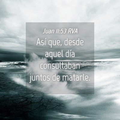 Picture 04 - Juan 11:53 RVA - Así que, desde aquel día consultaban juntos de - Bible Verse Picture