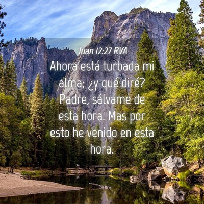 Picture 04 - Juan 12:27 RVA - Ahora está turbada mi alma; ¿y qué diré? - Bible Verse Picture