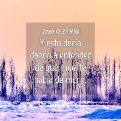 Picture 04 - Juan 12:33 RVA - Y esto decía dando á entender de qué muerte - Bible Verse Picture