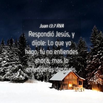 Picture 04 - Juan 13:7 RVA - Respondió Jesús, y díjole: Lo que yo hago, tú - Bible Verse Picture
