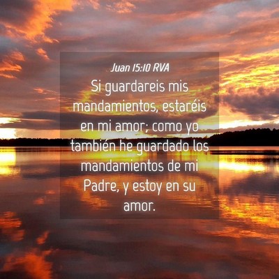 Picture 04 - Juan 15:10 RVA - Si guardareis mis mandamientos, estaréis en mi - Bible Verse Picture
