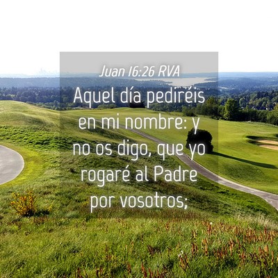 Picture 04 - Juan 16:26 RVA - Aquel día pediréis en mi nombre: y no os digo, - Bible Verse Picture