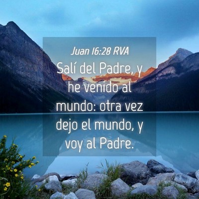 Picture 04 - Juan 16:28 RVA - Salí del Padre, y he venido al mundo: otra vez - Bible Verse Picture