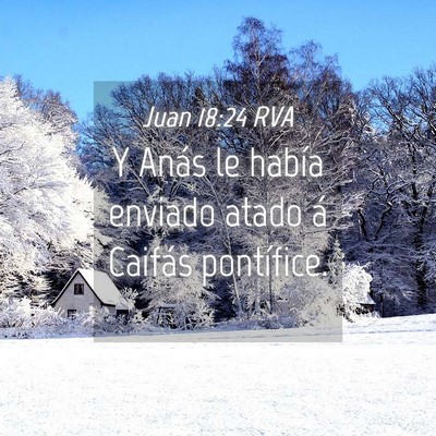 Picture 04 - Juan 18:24 RVA - Y Anás le había enviado atado á Caifás - Bible Verse Picture