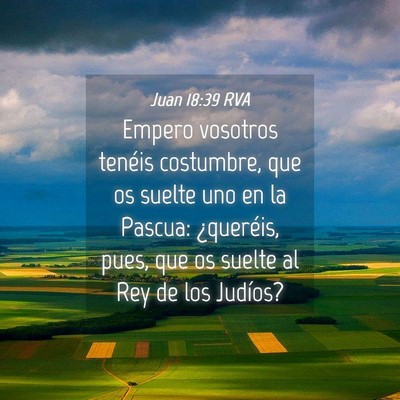 Picture 04 - Juan 18:39 RVA - Empero vosotros tenéis costumbre, que os suelte - Bible Verse Picture