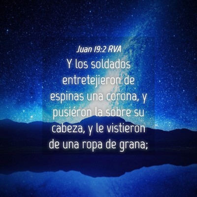 Picture 04 - Juan 19:2 RVA - Y los soldados entretejieron de espinas una - Bible Verse Picture