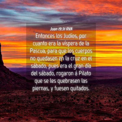 Picture 04 - Juan 19:31 RVA - Entonces los Judíos, por cuanto era la víspera - Bible Verse Picture