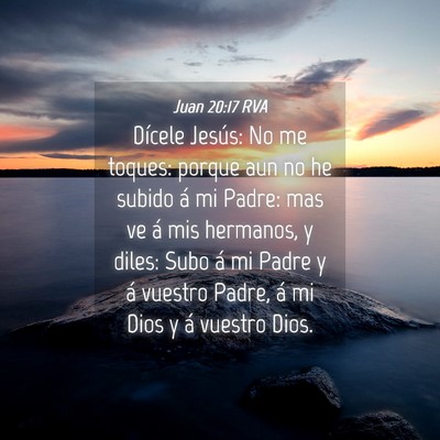 Picture 04 - Juan 20:17 RVA - Dícele Jesús: No me toques: porque aun no he - Bible Verse Picture