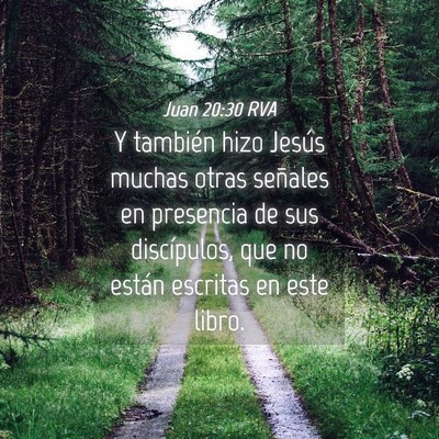 Picture 04 - Juan 20:30 RVA - Y también hizo Jesús muchas otras señales en - Bible Verse Picture