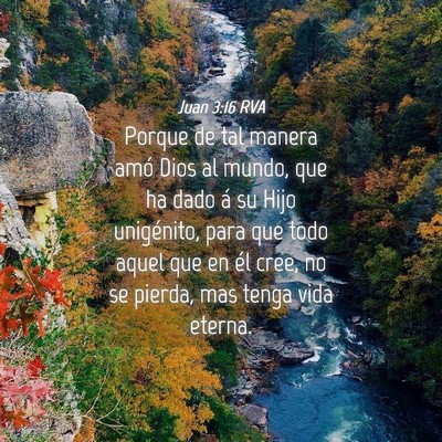 Picture 04 - Juan 3:16 RVA - Porque de tal manera amó Dios al mundo, que ha - Bible Verse Picture
