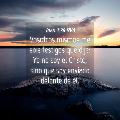 Picture 04 - Juan 3:28 RVA - Vosotros mismos me sois testigos que dije: Yo no - Bible Verse Picture
