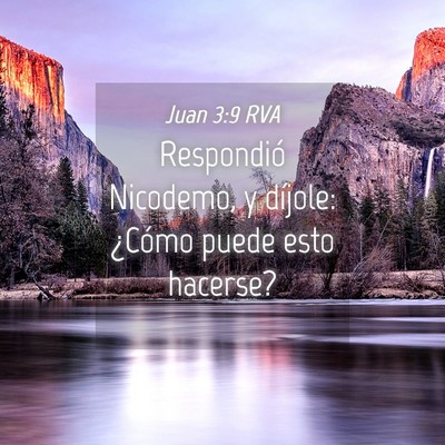 Picture 04 - Juan 3:9 RVA - Respondió Nicodemo, y díjole: ¿Cómo puede - Bible Verse Picture