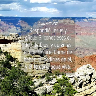 Picture 04 - Juan 4:10 RVA - Respondió Jesús y díjole: Si conocieses el don - Bible Verse Picture