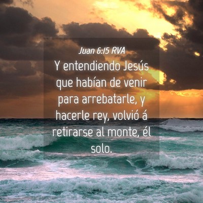 Picture 04 - Juan 6:15 RVA - Y entendiendo Jesús que habían de venir para - Bible Verse Picture