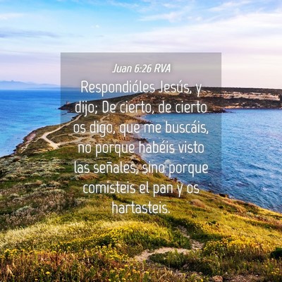 Picture 04 - Juan 6:26 RVA - Respondióles Jesús, y dijo; De cierto, de - Bible Verse Picture