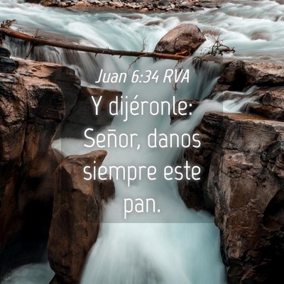 Picture 04 - Juan 6:34 RVA - Y dijéronle: Señor, danos siempre este - Bible Verse Picture