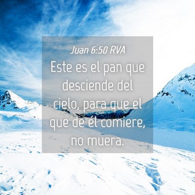 Picture 04 - Juan 6:50 RVA - Este es el pan que desciende del cielo, para que - Bible Verse Picture