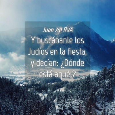 Picture 04 - Juan 7:11 RVA - Y buscábanle los Judíos en la fiesta, y - Bible Verse Picture