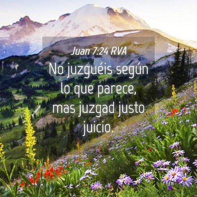 Picture 04 - Juan 7:24 RVA - No juzguéis según lo que parece, mas juzgad - Bible Verse Picture
