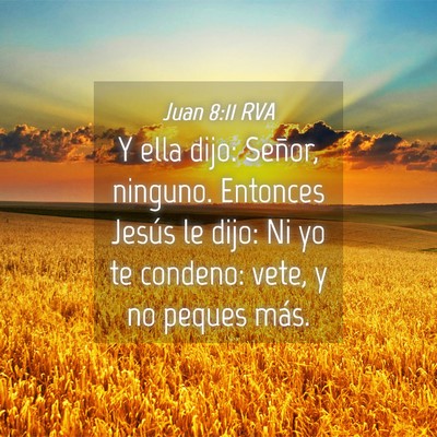 Picture 04 - Juan 8:11 RVA - Y ella dijo: Señor, ninguno. Entonces Jesús le - Bible Verse Picture