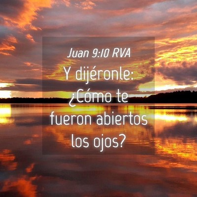Picture 04 - Juan 9:10 RVA - Y dijéronle: ¿Cómo te fueron abiertos los - Bible Verse Picture
