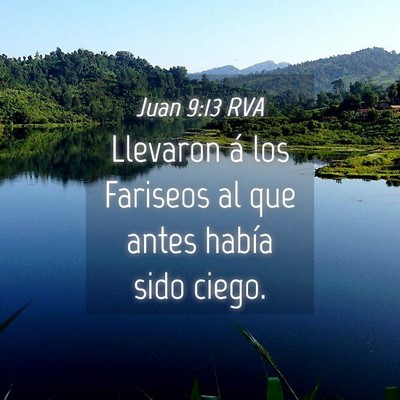 Picture 04 - Juan 9:13 RVA - Llevaron á los Fariseos al que antes había sido - Bible Verse Picture