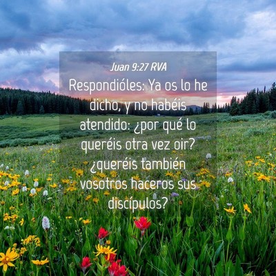Picture 04 - Juan 9:27 RVA - Respondióles: Ya os lo he dicho, y no habéis - Bible Verse Picture