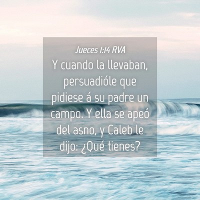 Picture 04 - Jueces 1:14 RVA - Y cuando la llevaban, persuadióle que pidiese á - Bible Verse Picture