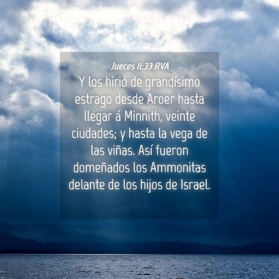 Picture 04 - Jueces 11:33 RVA - Y los hirió de grandísimo estrago desde Aroer - Bible Verse Picture