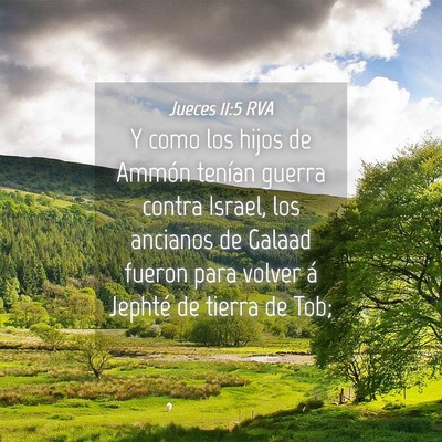 Picture 04 - Jueces 11:5 RVA - Y como los hijos de Ammón tenían guerra contra - Bible Verse Picture