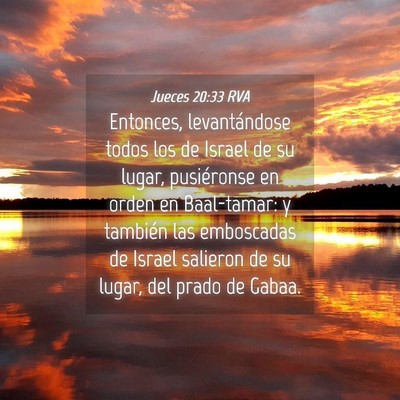 Picture 04 - Jueces 20:33 RVA - Entonces, levantándose todos los de Israel de su - Bible Verse Picture