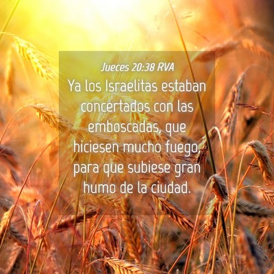 Picture 04 - Jueces 20:38 RVA - Ya los Israelitas estaban concertados con las - Bible Verse Picture