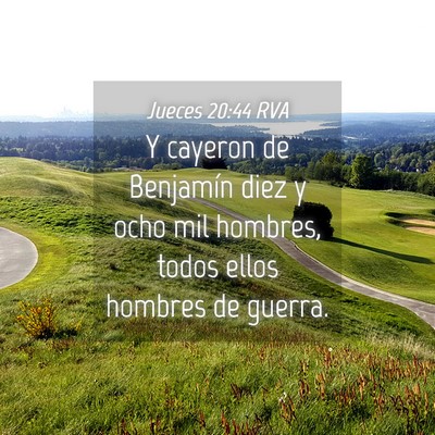 Picture 04 - Jueces 20:44 RVA - Y cayeron de Benjamín diez y ocho mil hombres, - Bible Verse Picture