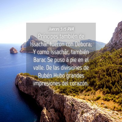 Picture 04 - Jueces 5:15 RVA - Príncipes también de Issachâr fueron con - Bible Verse Picture
