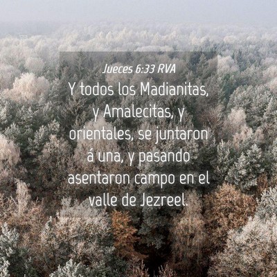 Picture 04 - Jueces 6:33 RVA - Y todos los Madianitas, y Amalecitas, y - Bible Verse Picture