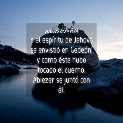 Picture 04 - Jueces 6:34 RVA - Y el espíritu de Jehová se envistió en - Bible Verse Picture