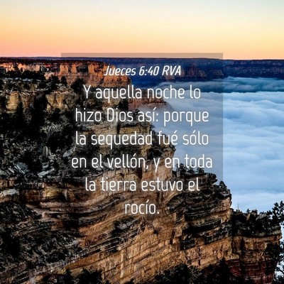 Picture 04 - Jueces 6:40 RVA - Y aquella noche lo hizo Dios así: porque la - Bible Verse Picture
