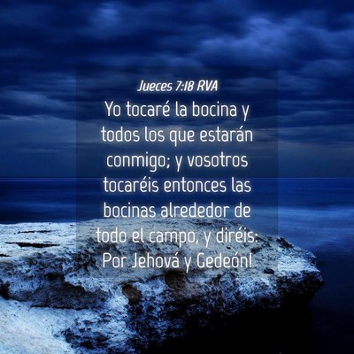 Picture 04 - Jueces 7:18 RVA - Yo tocaré la bocina y todos los que estarán - Bible Verse Picture