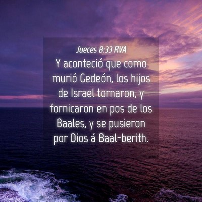 Picture 04 - Jueces 8:33 RVA - Y aconteció que como murió Gedeón, los hijos - Bible Verse Picture