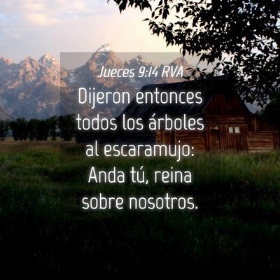 Picture 04 - Jueces 9:14 RVA - Dijeron entonces todos los árboles al - Bible Verse Picture