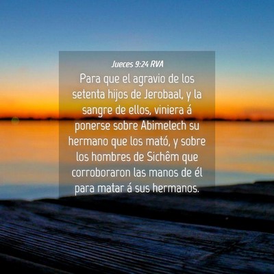 Picture 04 - Jueces 9:24 RVA - Para que el agravio de los setenta hijos de - Bible Verse Picture