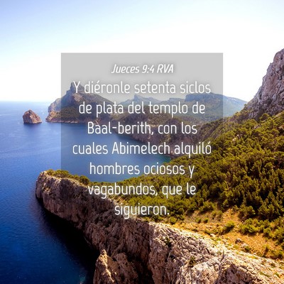 Picture 04 - Jueces 9:4 RVA - Y diéronle setenta siclos de plata del templo de - Bible Verse Picture