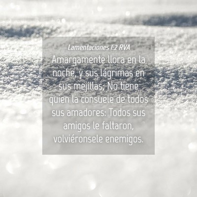 Picture 04 - Lamentaciones 1:2 RVA - Amargamente llora en la noche, y sus lágrimas en - Bible Verse Picture