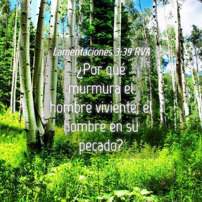 Picture 04 - Lamentaciones 3:39 RVA - ¿Por qué murmura el hombre viviente, el hombre - Bible Verse Picture